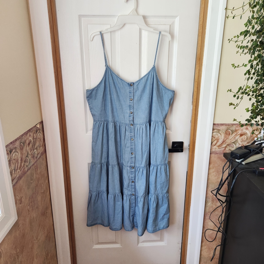 Suzy Shier Denim Blue Dress